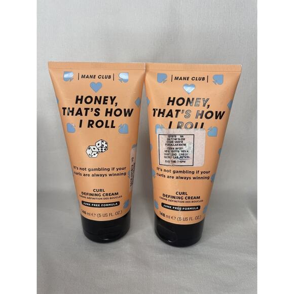 Lot Of 2, Mane Club Curl Defining Cream Honey That How I Roll 5 fl oz - Picture 1 of 2